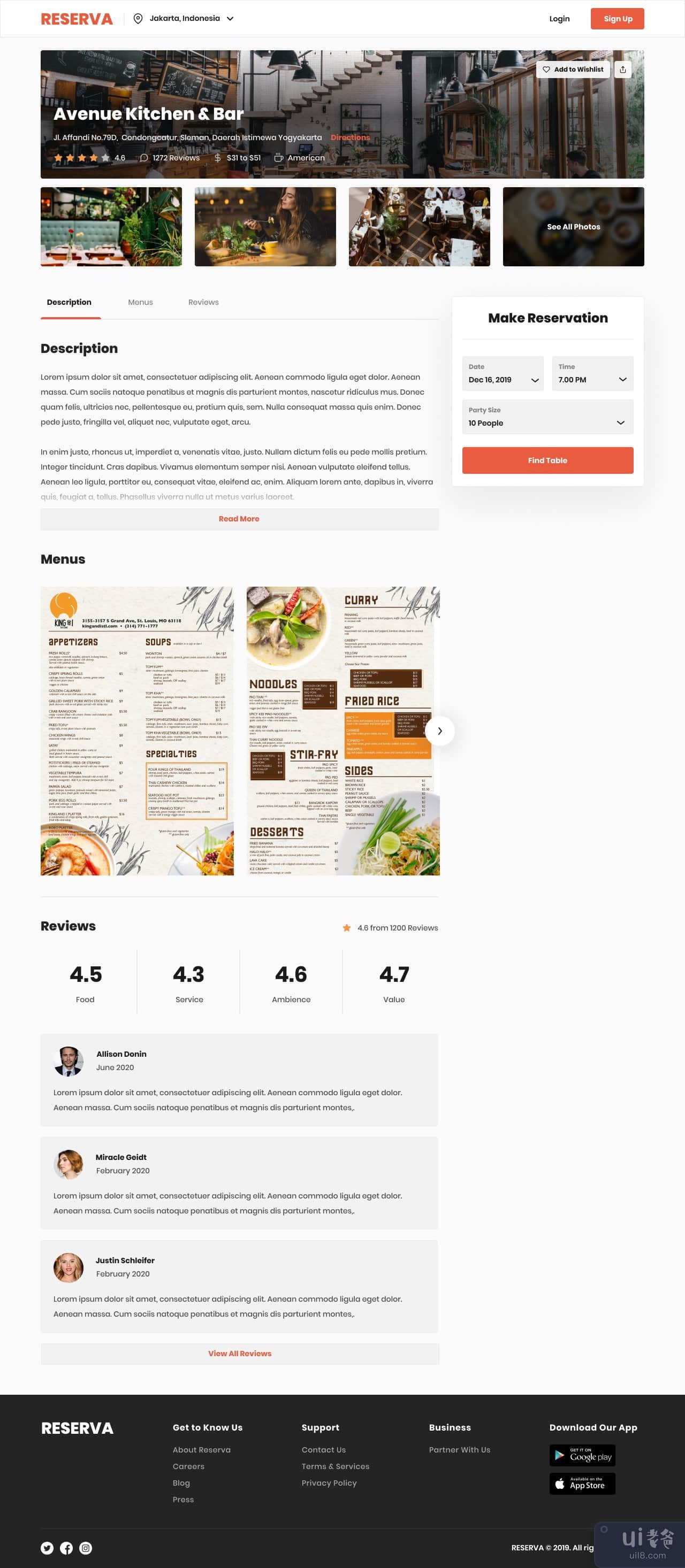 餐厅预订概念(Restaurant Booking Concepts)插图1