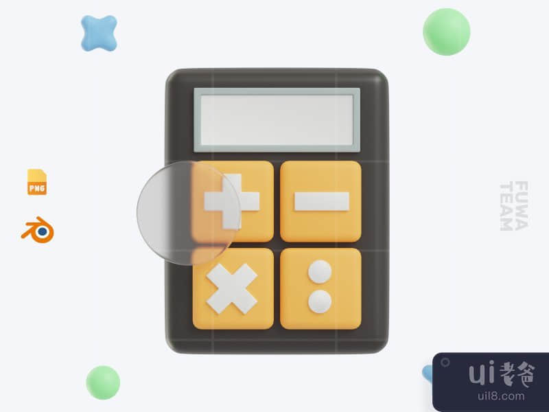 Calculator - 3D Business and Finance icon pack (front)