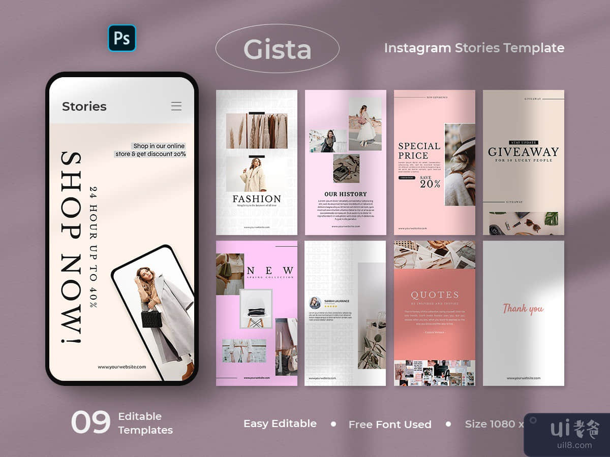 Gista - Fashion Instagram Stories Template