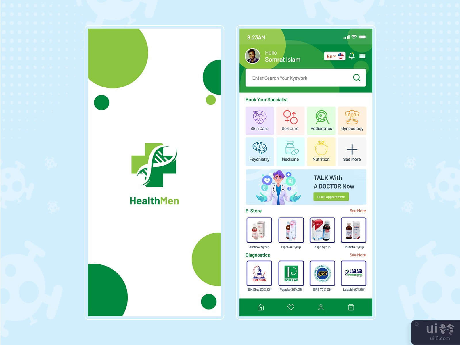 Healthmen - 医疗 iOs Ui 套件(Healthmen - Medical iOs Ui Kits)插图