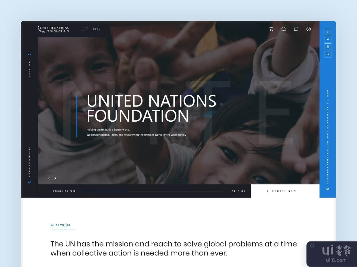联合国网站重新设计 - Uplabs 挑战(UN Website Redesign - Uplabs Challenge)插图