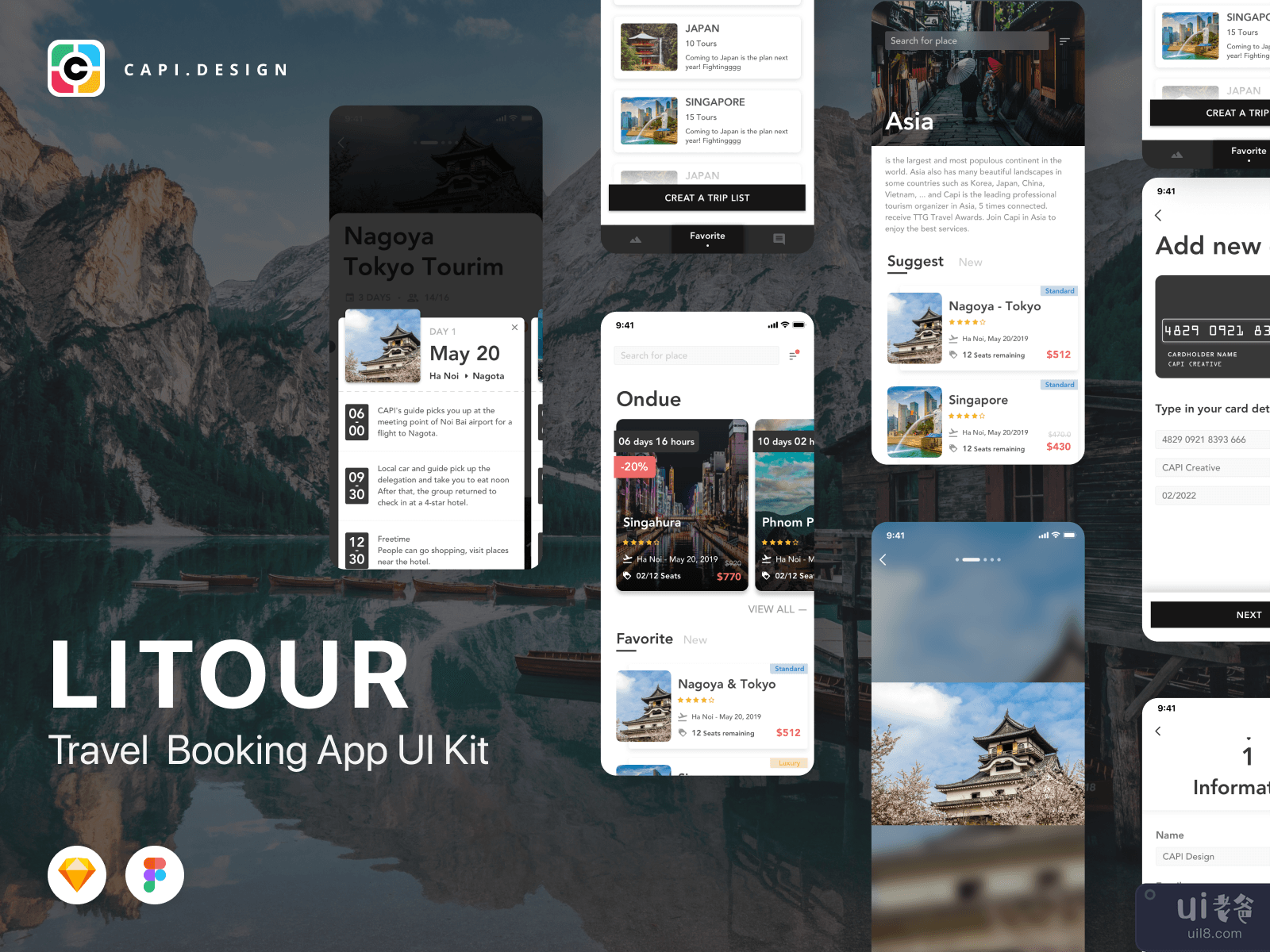 LiTour - Travel Booking App UI Kit #7