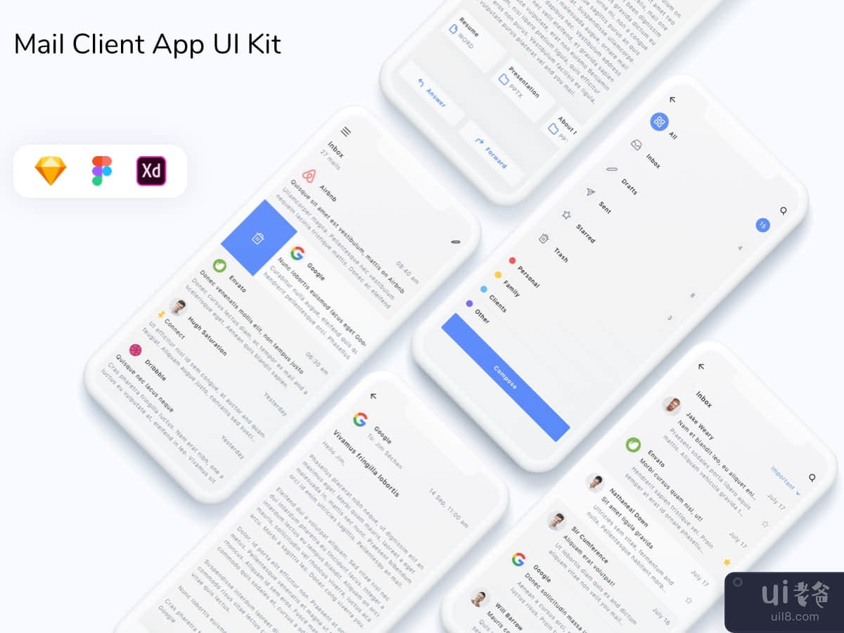 Mail Client App UI Kit