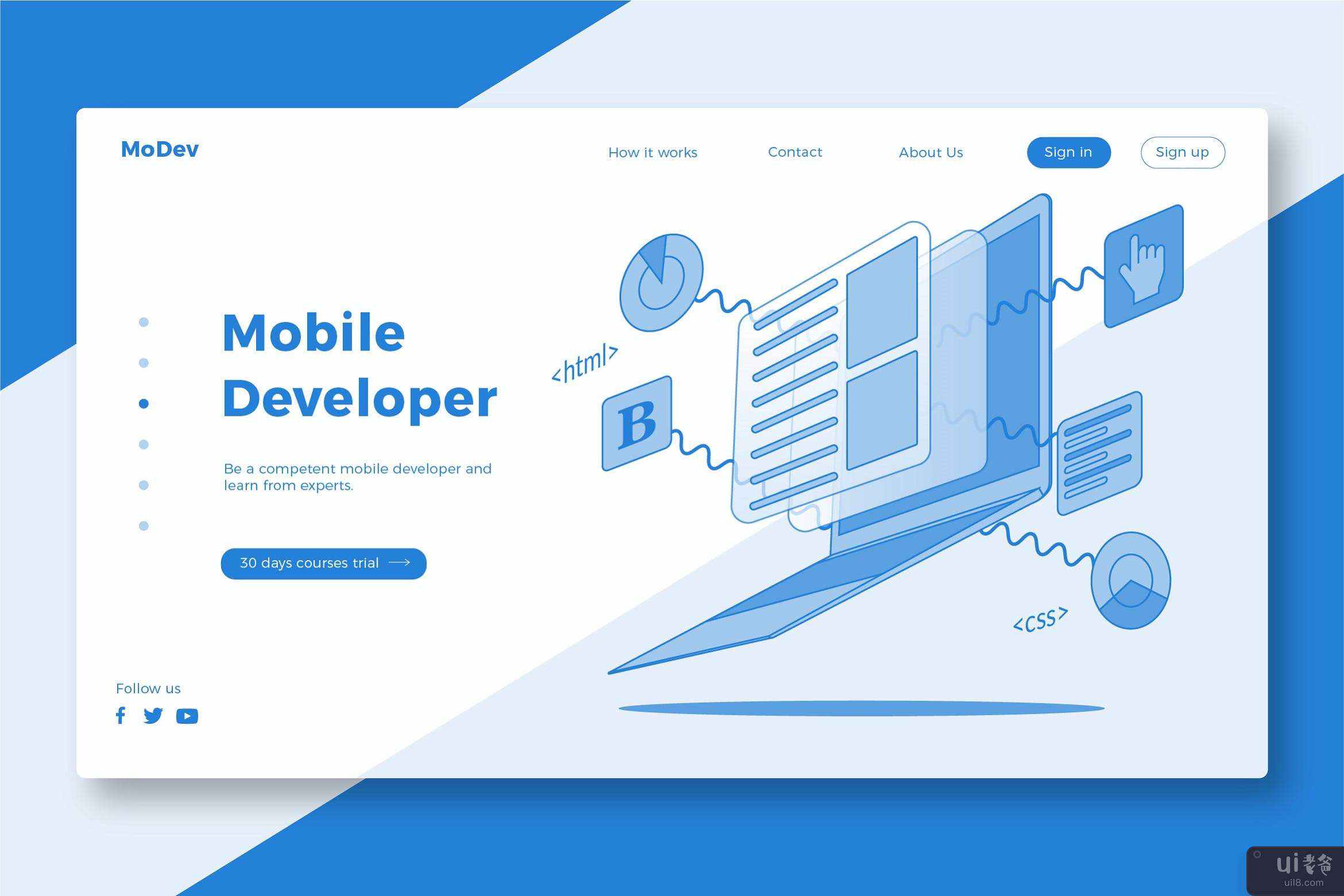 移动开发者 - 横幅和登陆页面(Mobile Developer - Banner & Landing Page)插图