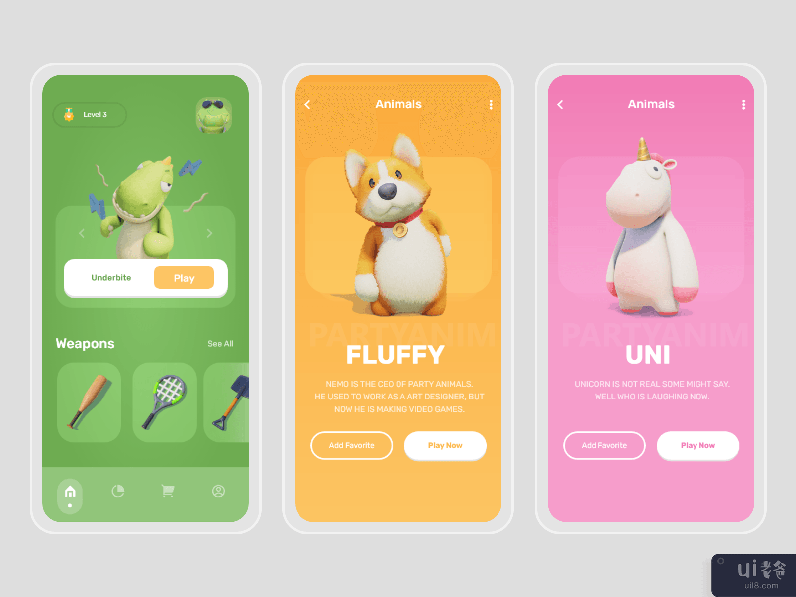Party Animal - Game UI Concept