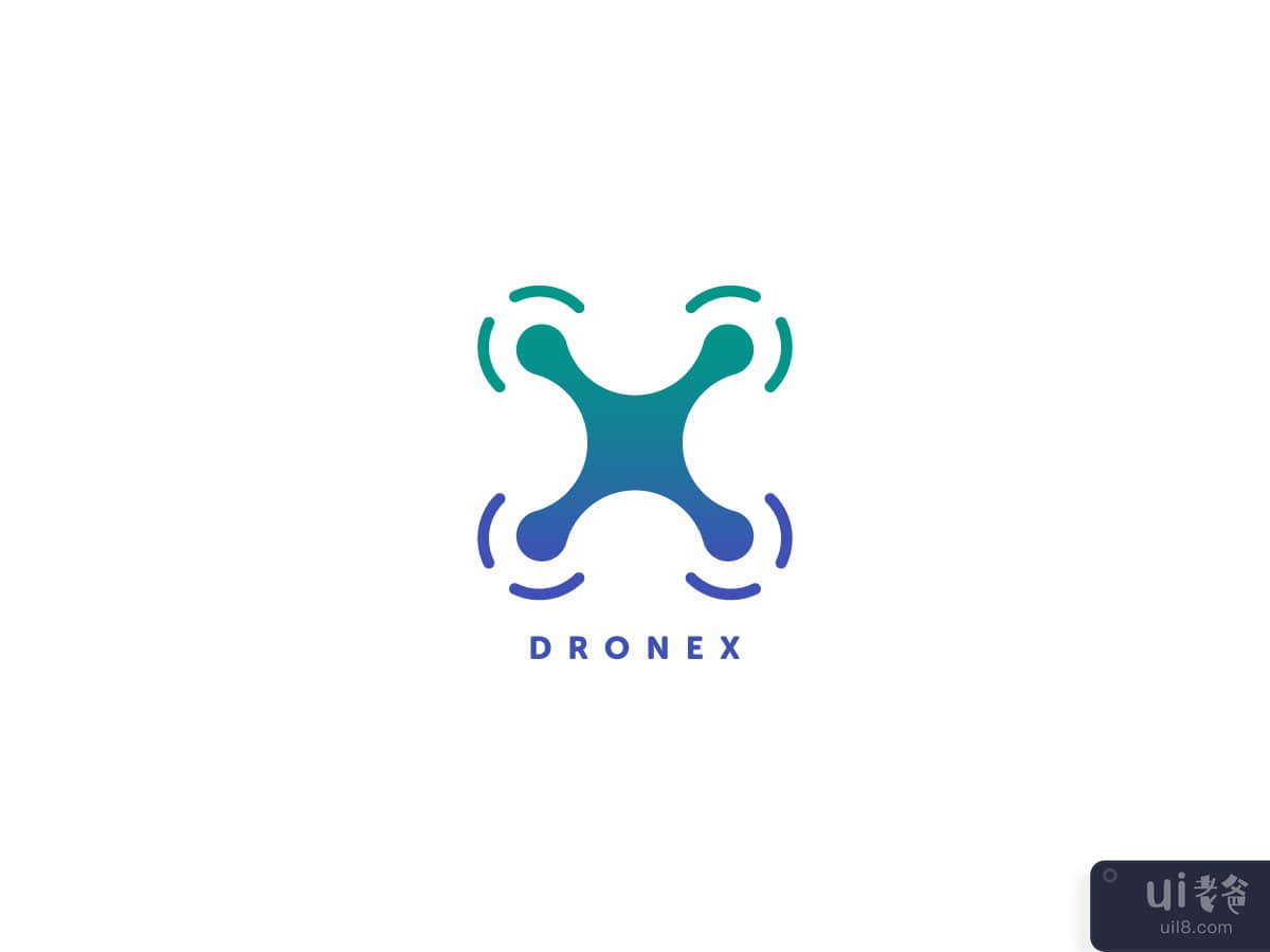 Drone X Letter Vector Logo Design Template