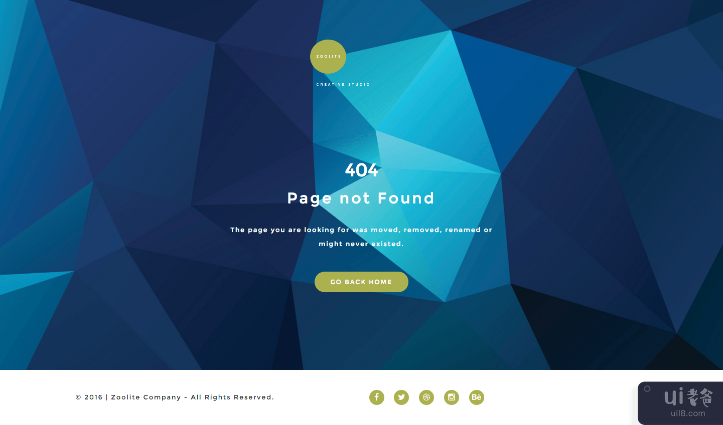 Zoolite - 响应式 404 模板(Zoolite - Responsive 404 template)插图3
