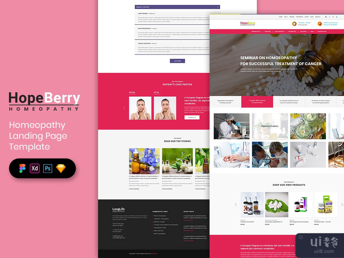 Homeopathy Landing Page Template