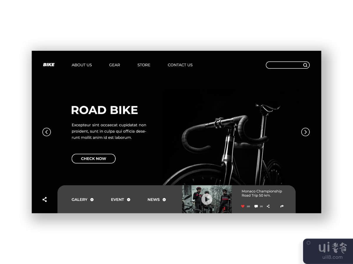 Bike Hero Header Template 