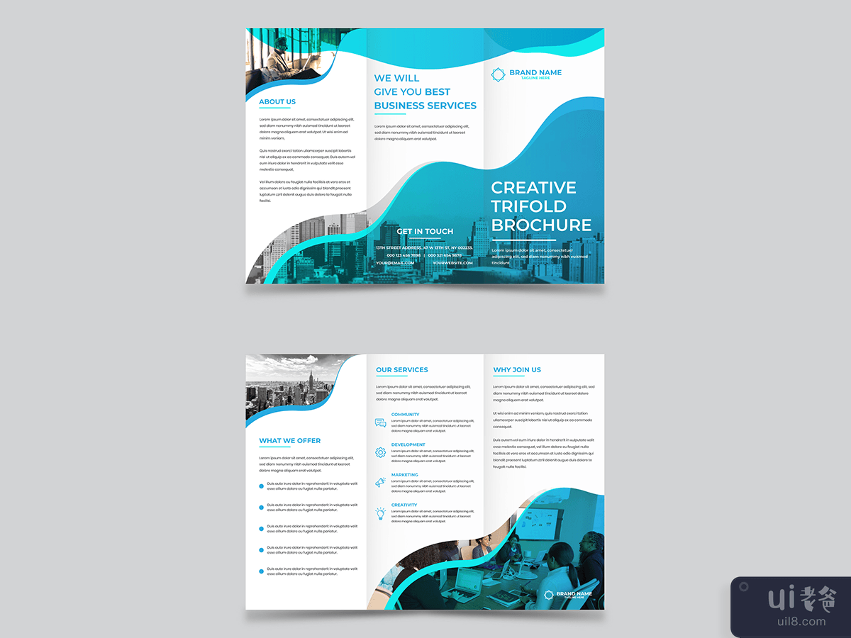 Creative tri-fold Brochure Design