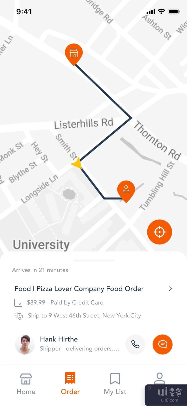 送餐应用模板 UI 套件 #2(Food Delivery App Template Ui Kit #2)插图1