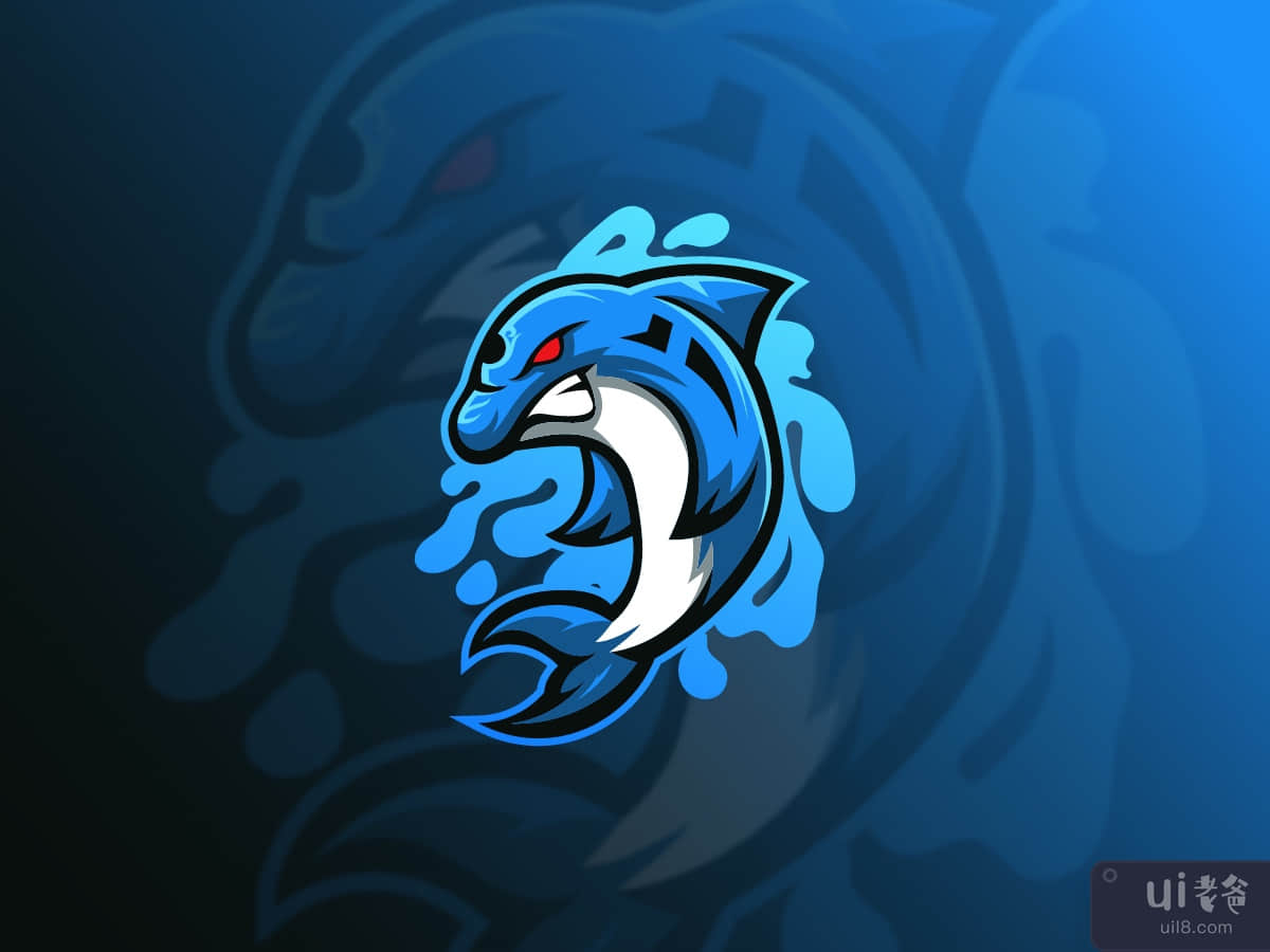 Dolphin Mascot Logo Template