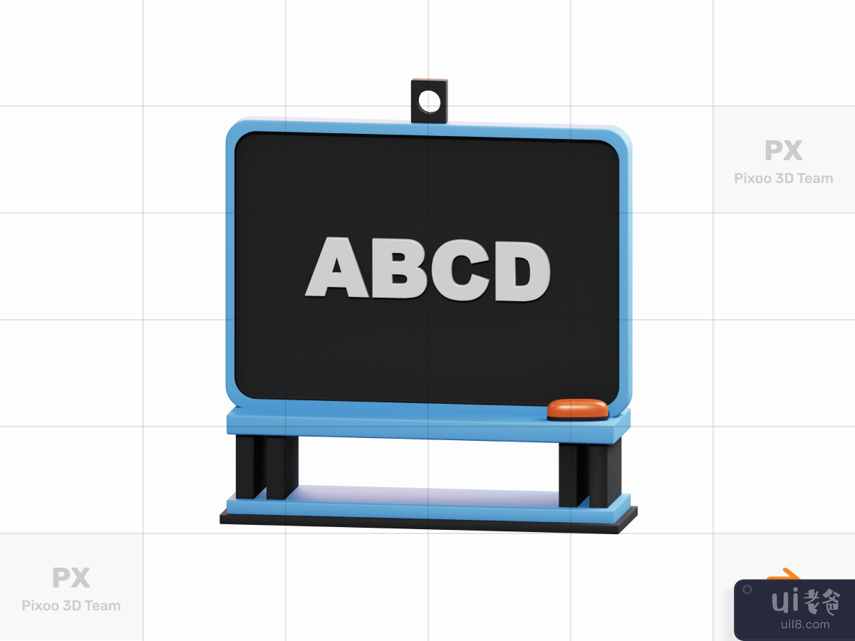 3D School & Education Icons Pack - Blackboard