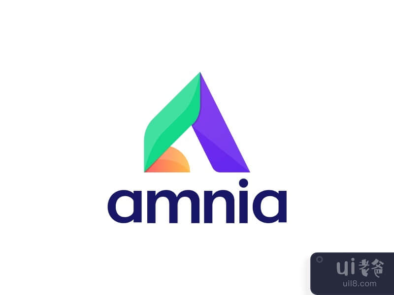 Modern Logo - Amnia Logo Design - A Letter