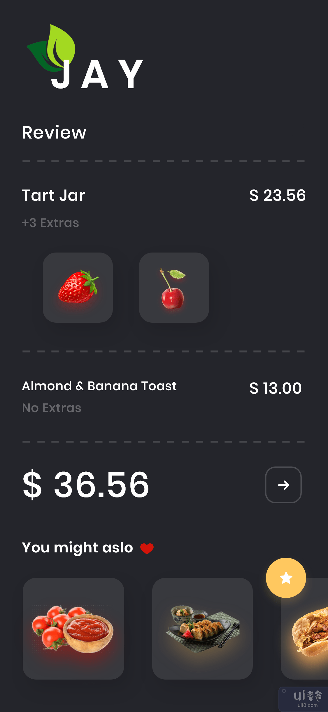 食品应用程序屏幕用户界面(Food App Screens UI)插图