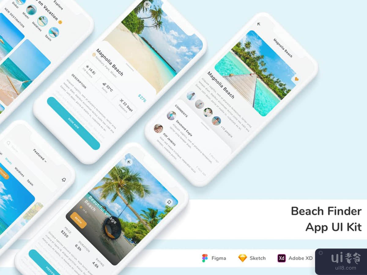 Beach Finder App UI Kit