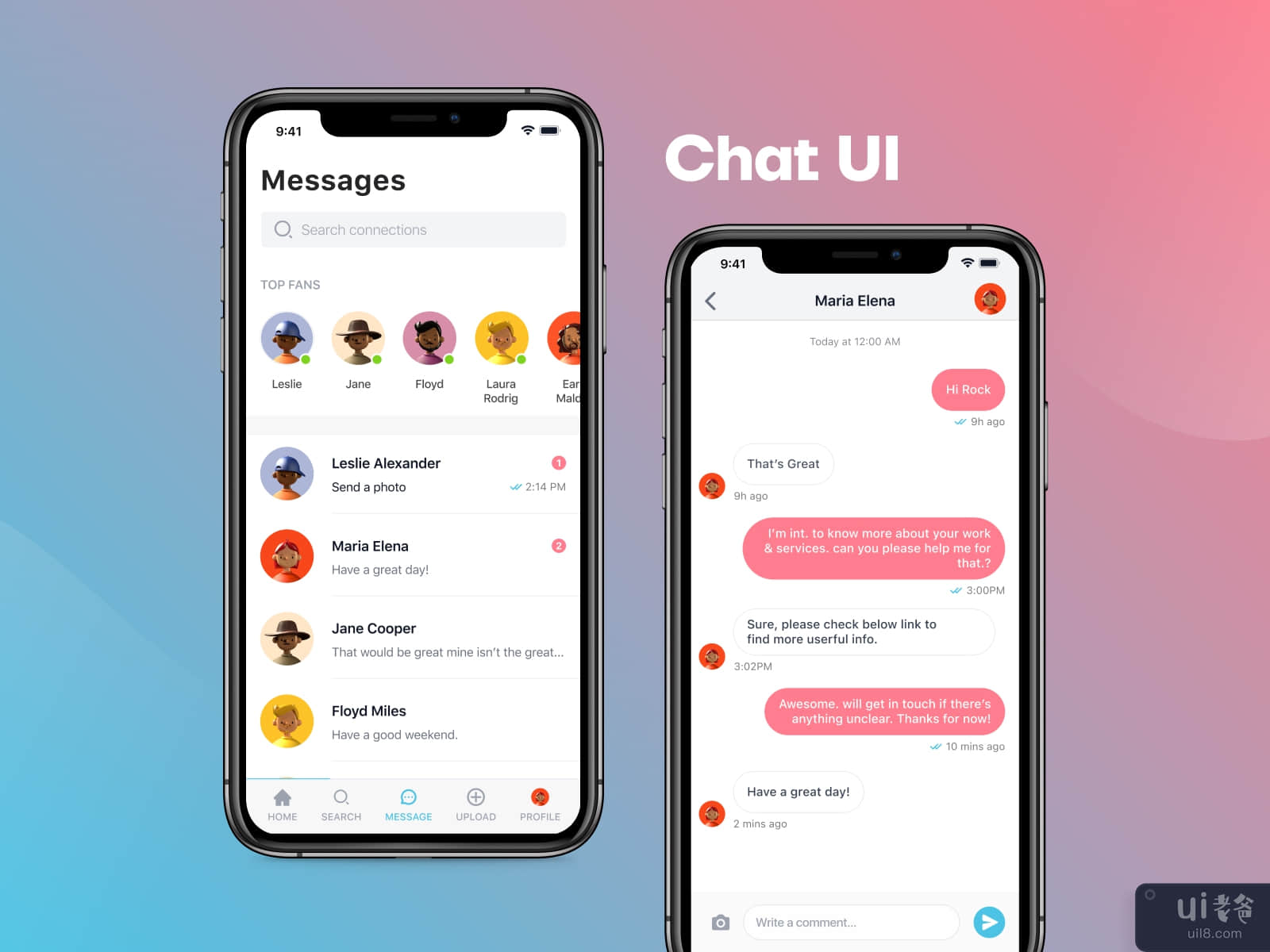 Chat App Message UI