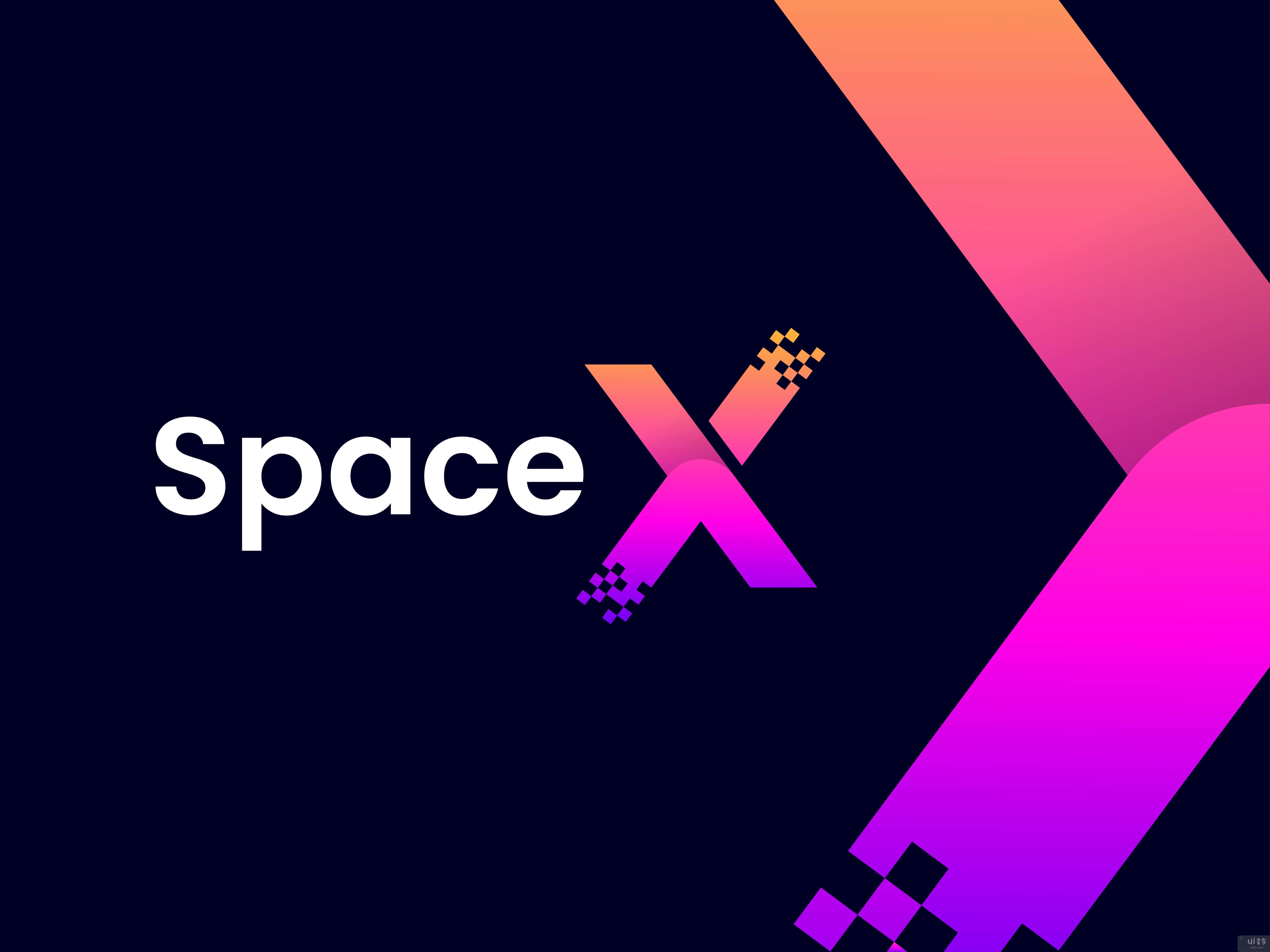 Space X 标志设计 |现代标志(Space X Logo Design | Modern Logo)插图