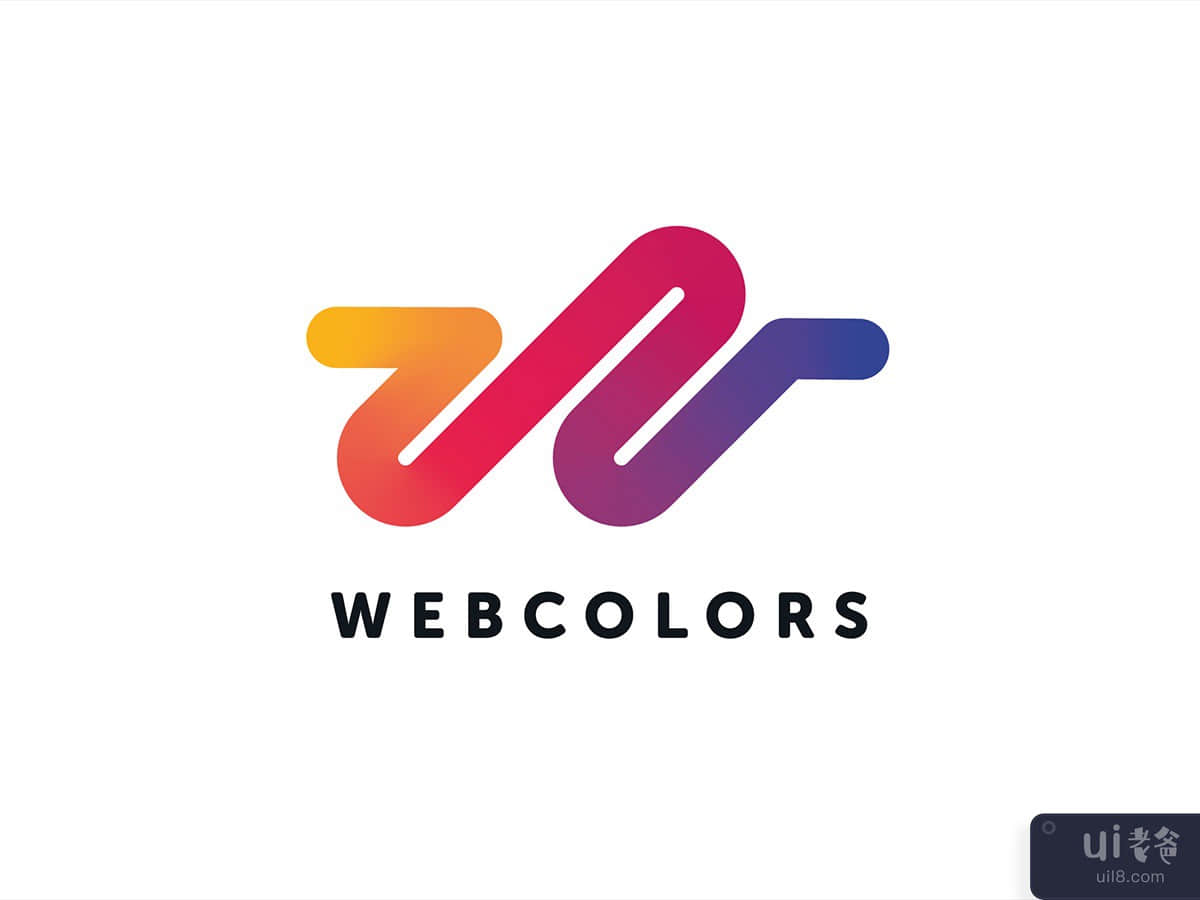 W Letter Colors Logo Design
