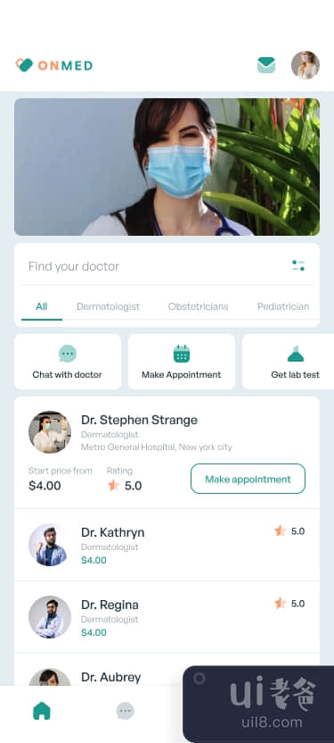 在线医疗移动应用程序（高级屏幕）(Online Medical Mobile App (Premium Screens))插图4