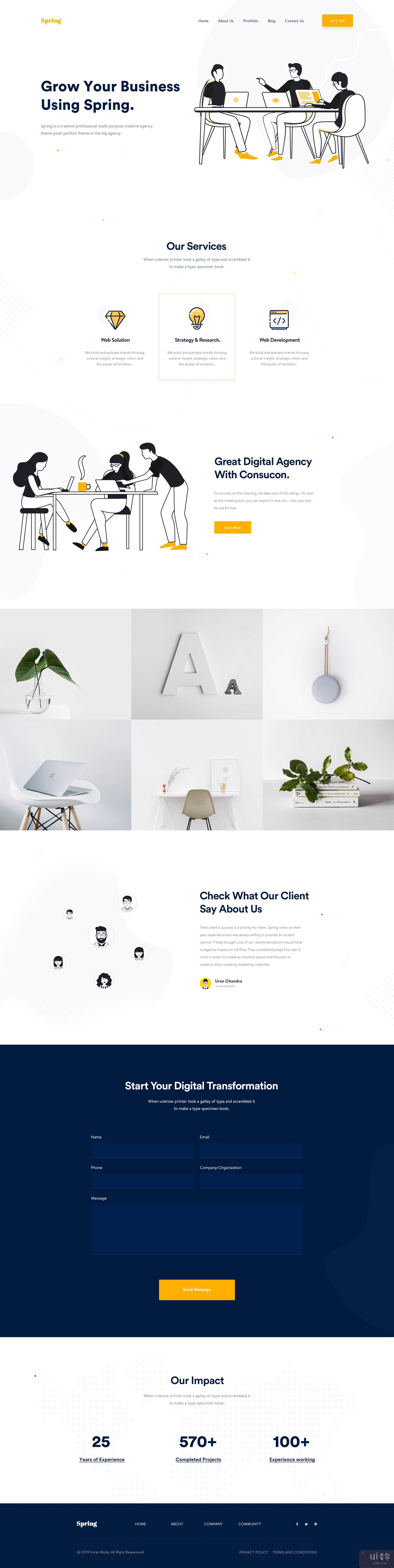 设计机构-首页V6(Design Agency - Homepage V6)插图