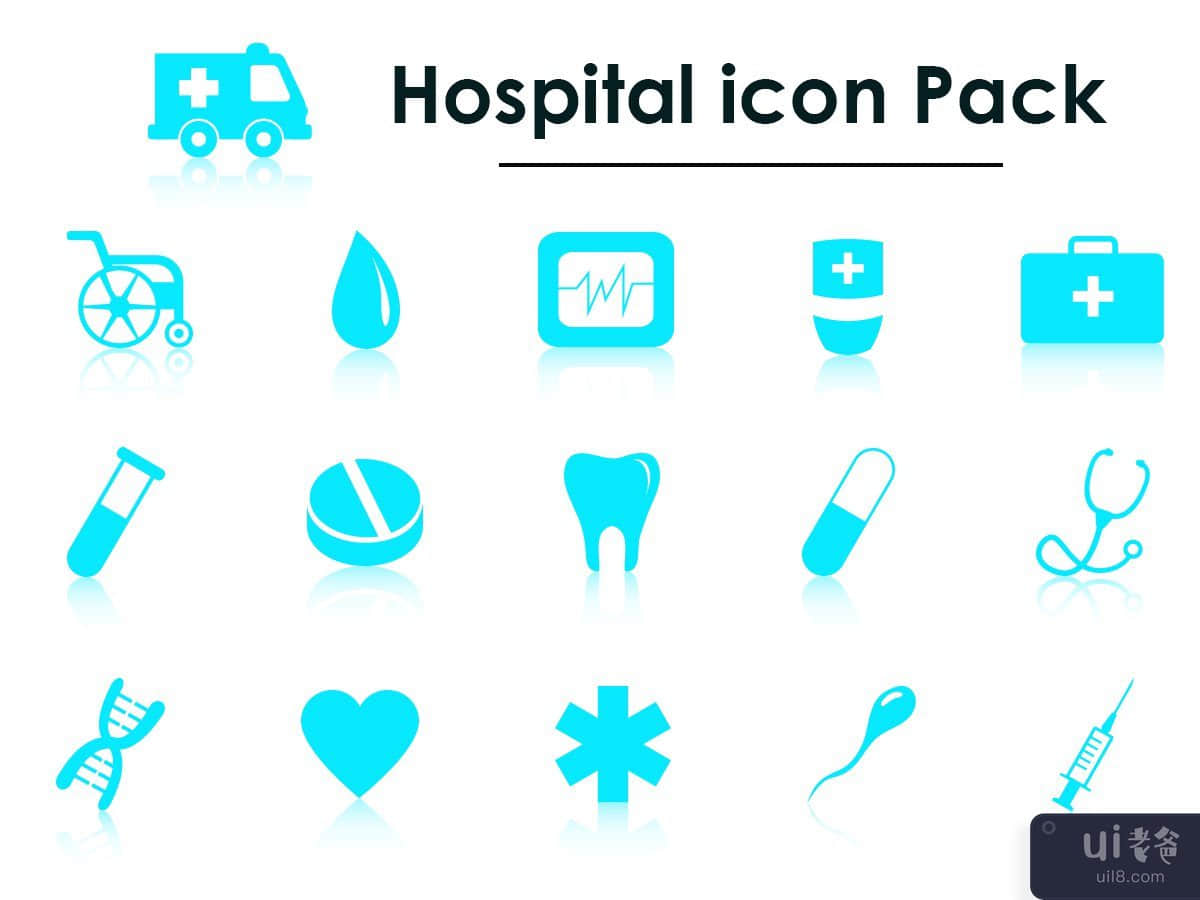 医院图标包(hospital icon pack)插图