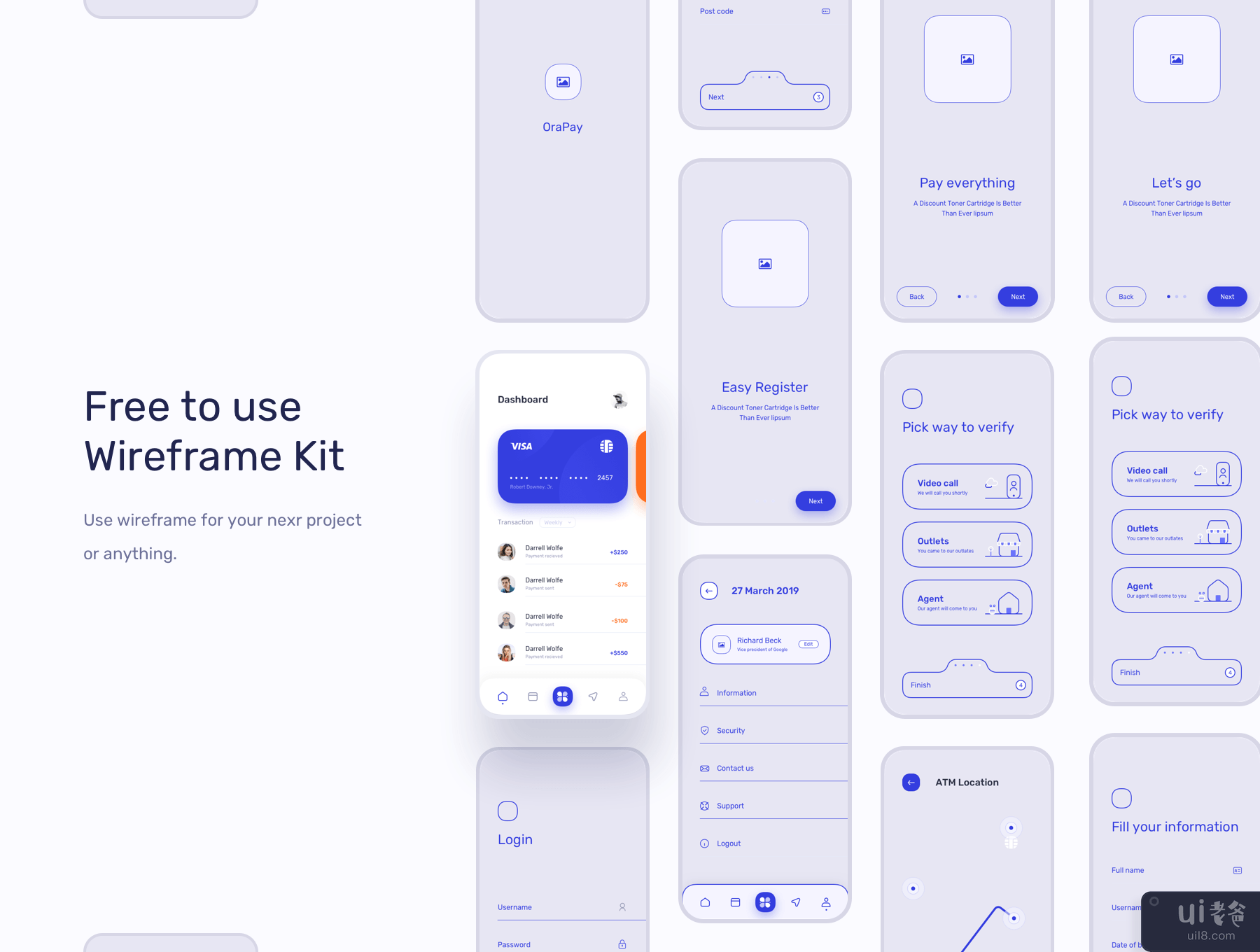金融 UI 套件 - 银行应用程序(Financial UI Kits - Bank App)插图