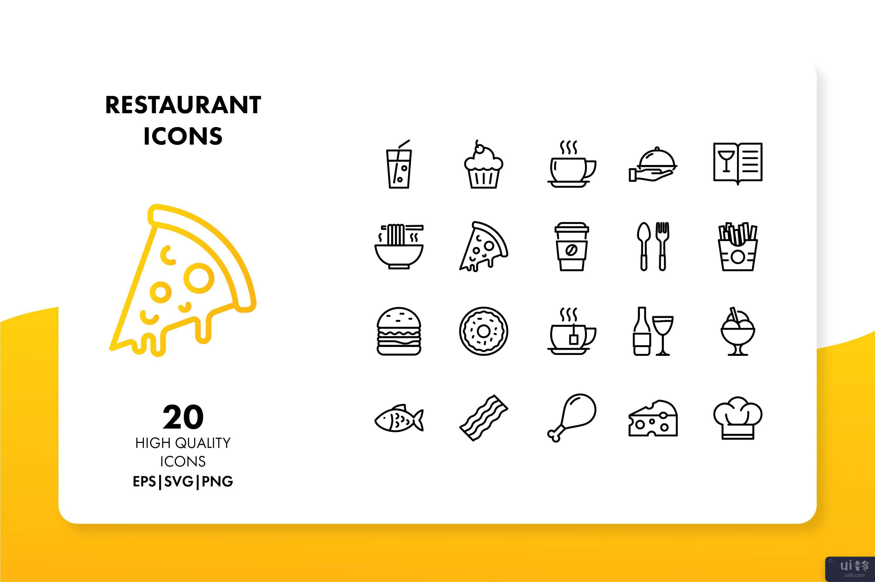 餐厅图标(Restaurant Icons)插图2