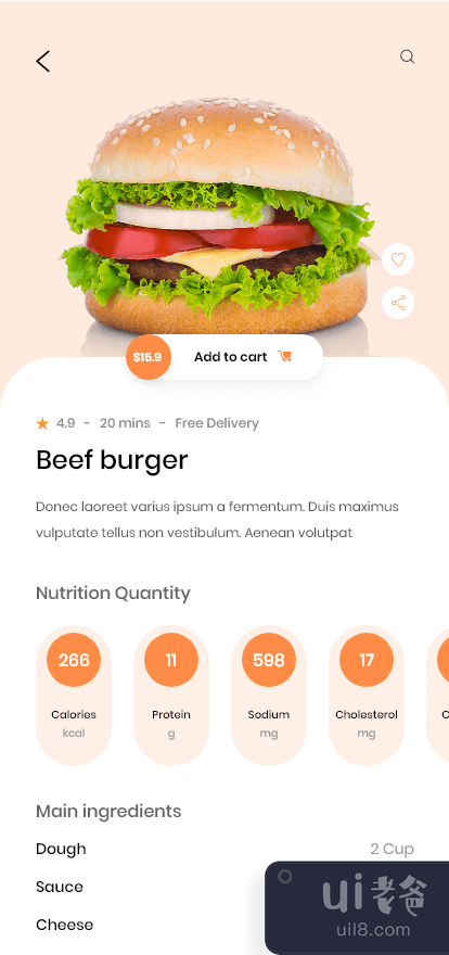 食品移动应用程序设计(Food mobile app Design)插图