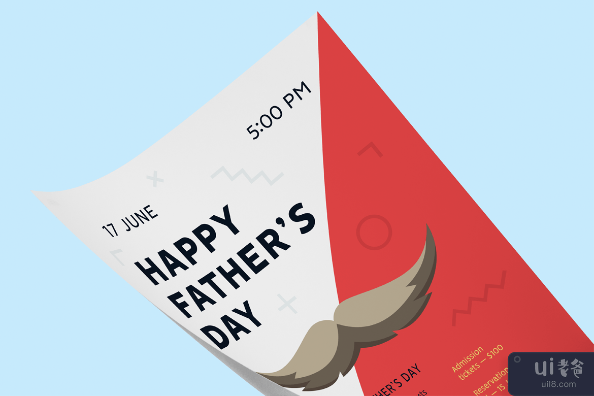 父亲节海报模板(Father's day Poster Template)插图