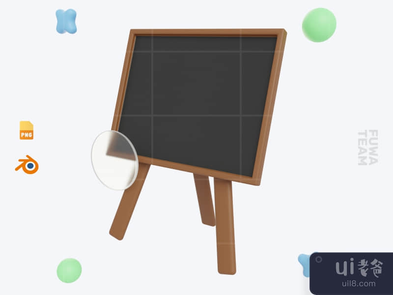 Blackboard - 3D School Icon Pack
