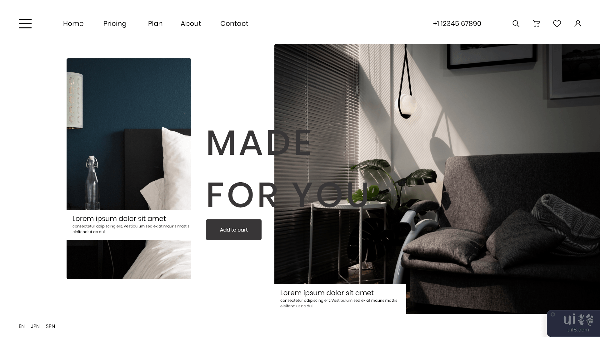 家具销售网页登陆页面(Furniture Selling Web Landing Page)插图
