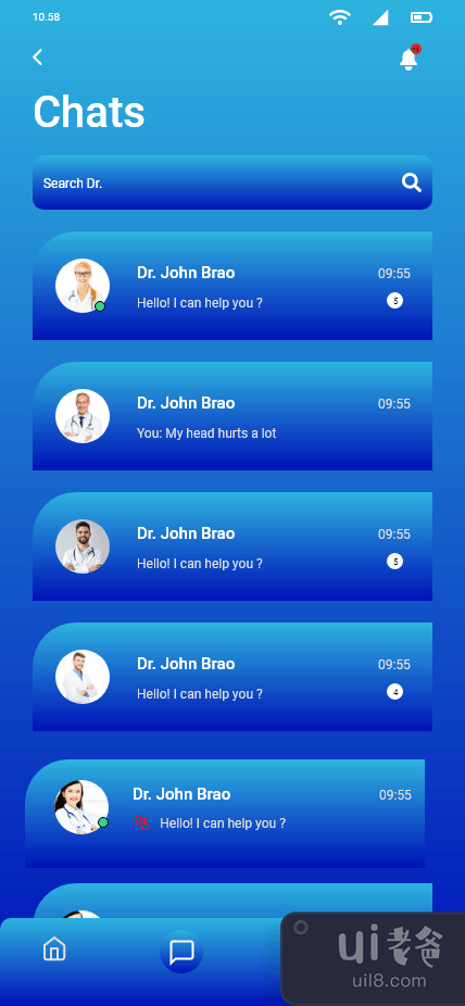 医生按摩顾问移动应用程序。(Doctor Massage Consultant Mobile App.)插图