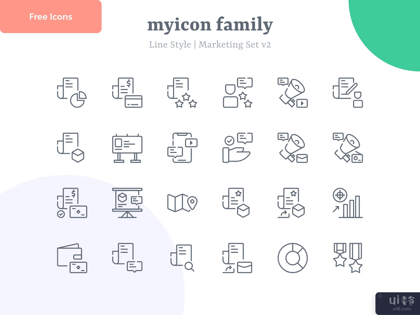 Marketing Icon Line v2 | Myicon