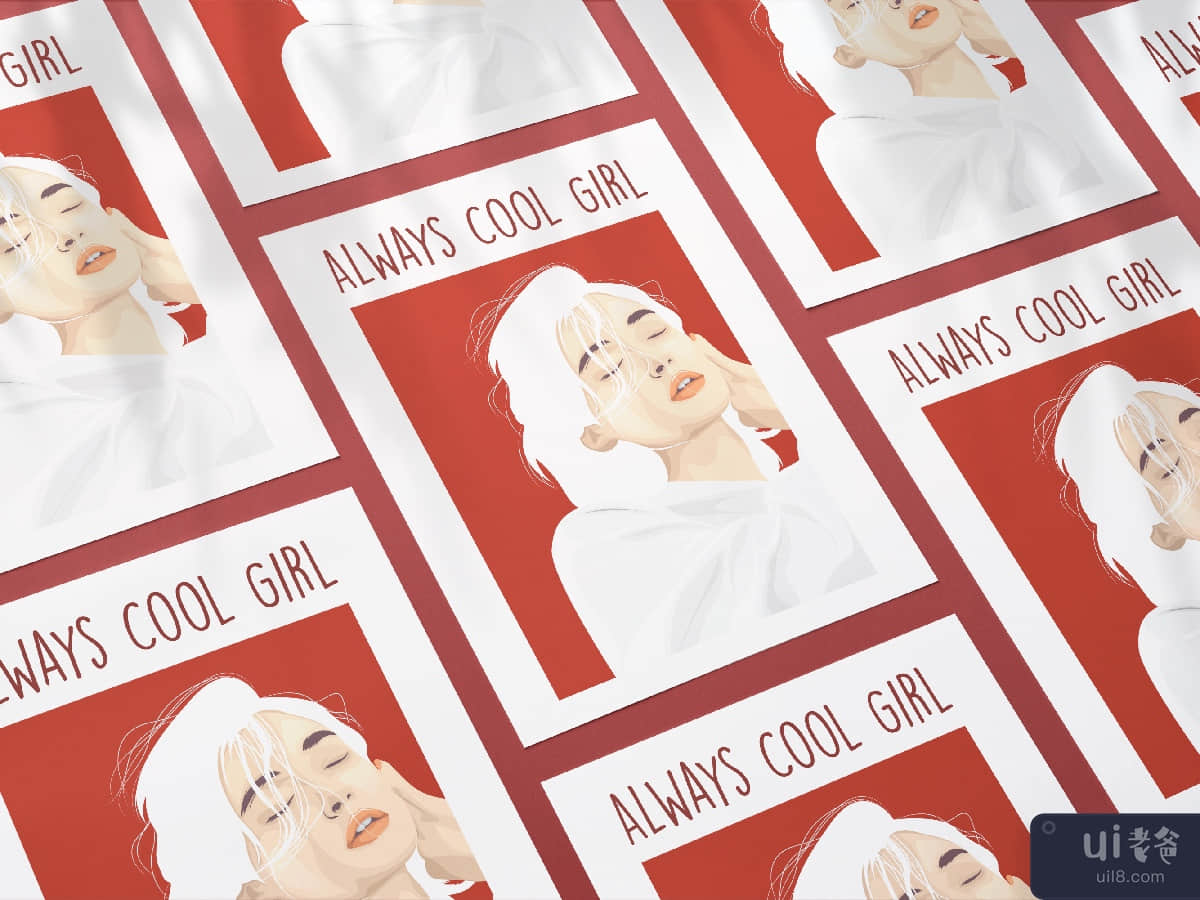 Always Cool Girl Poster Realistic