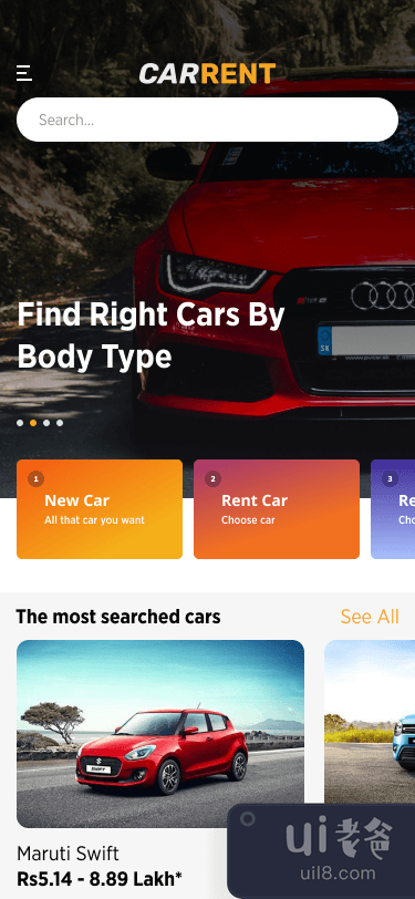 租车App UI设计(Car Rent App UI design)插图1