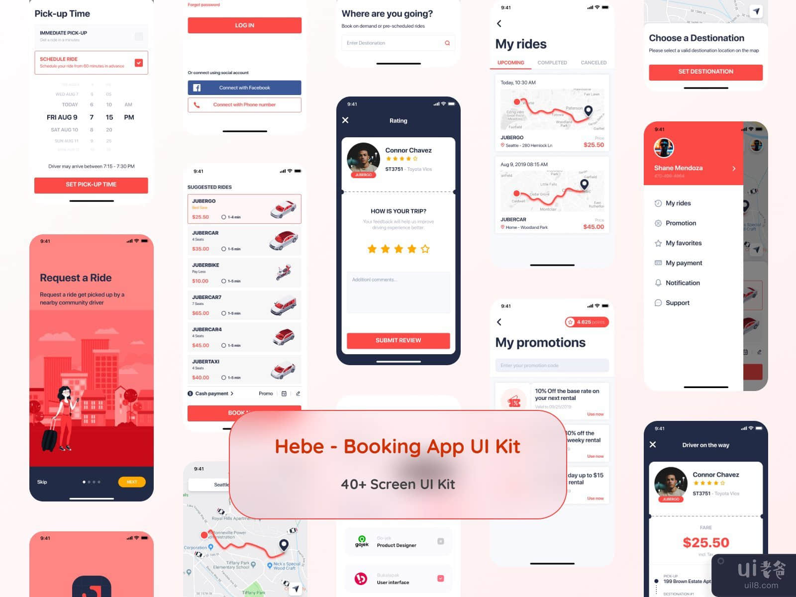 Hebe - Booking App UI Kit