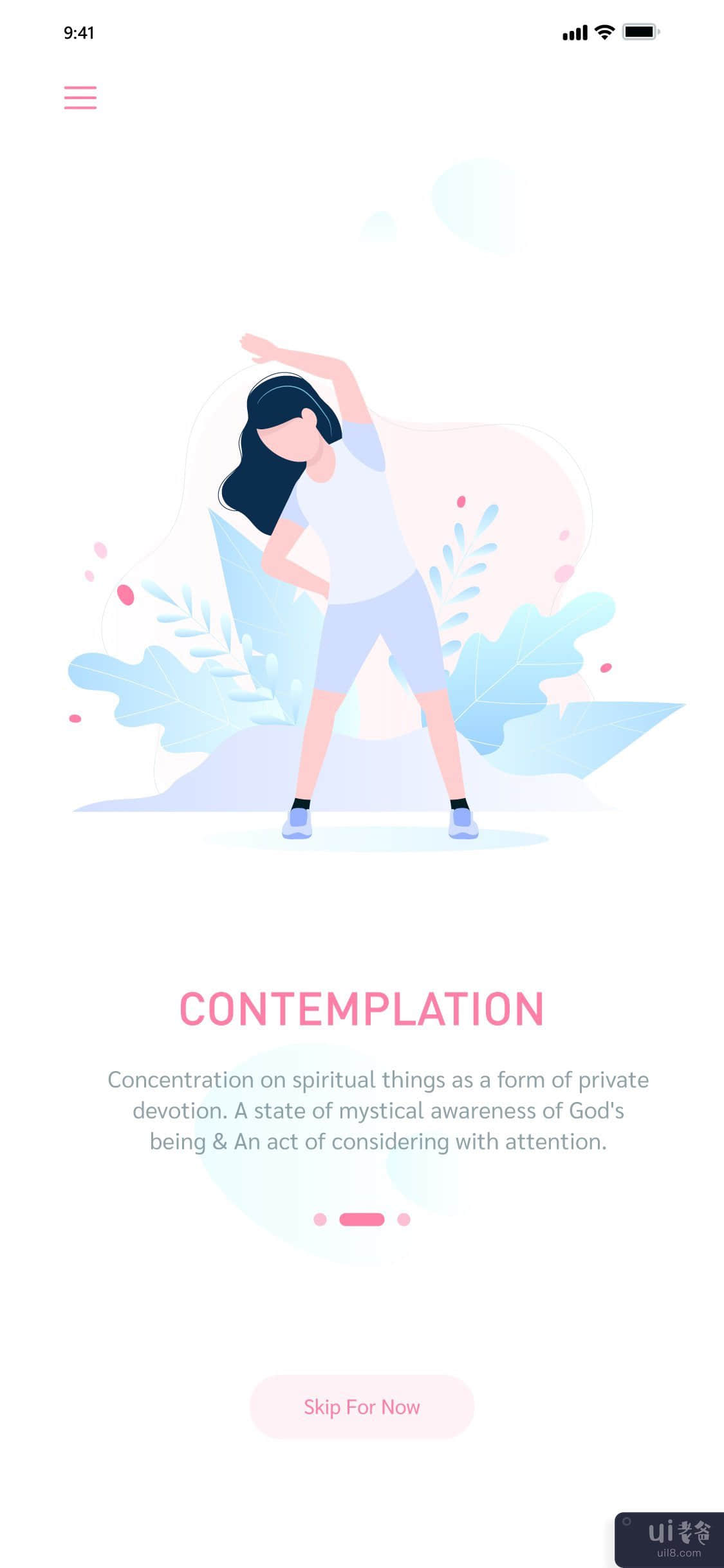 瑜伽应用概念(Yoga App Concept)插图2