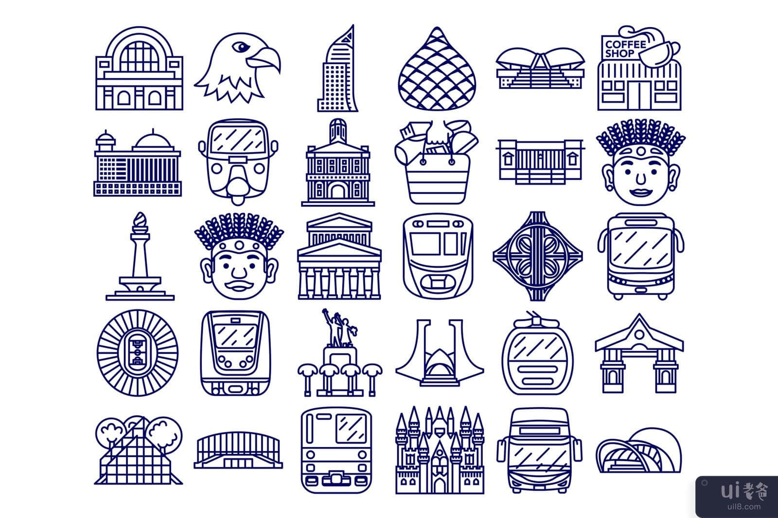雅加达图标包-填充轮廓(Jakarta Icon Pack - Filled Outline)插图3