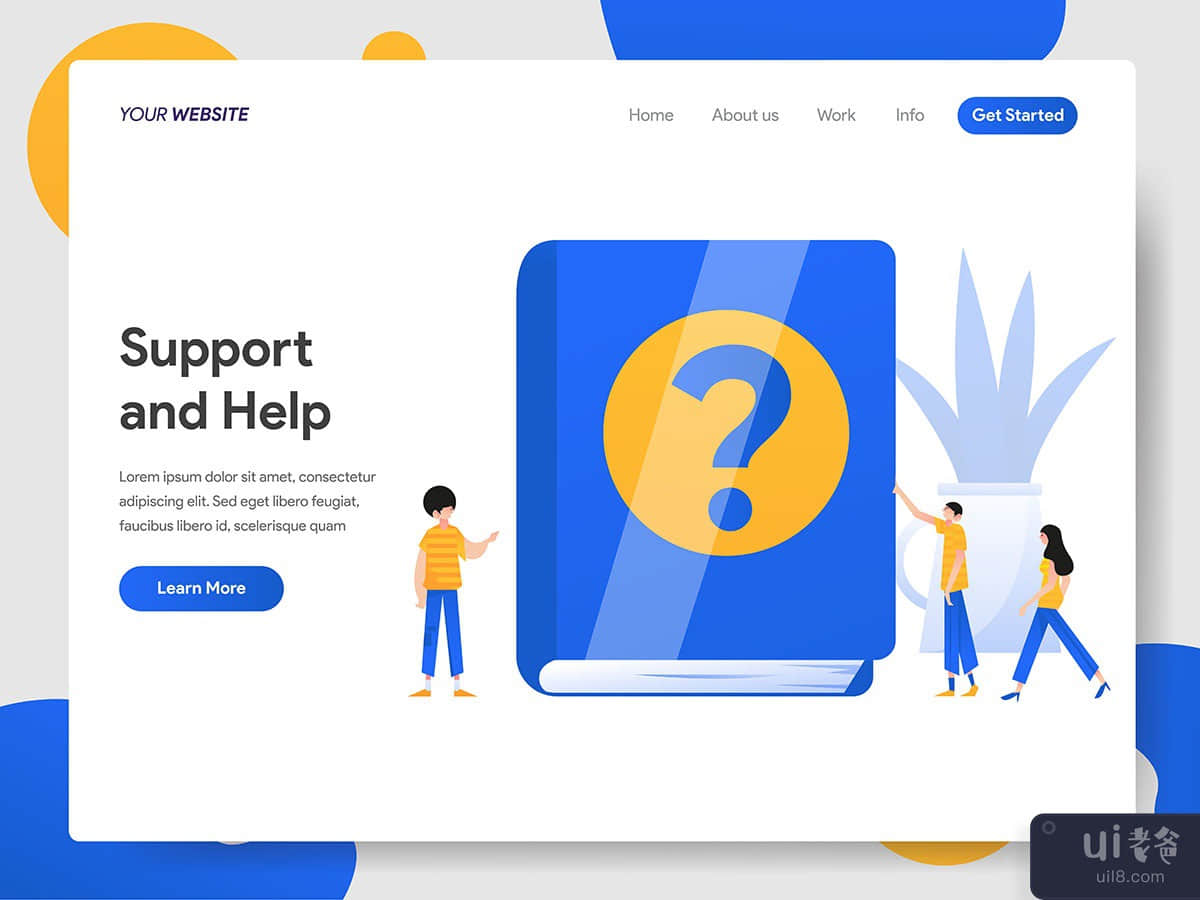 Support and Help Illustration