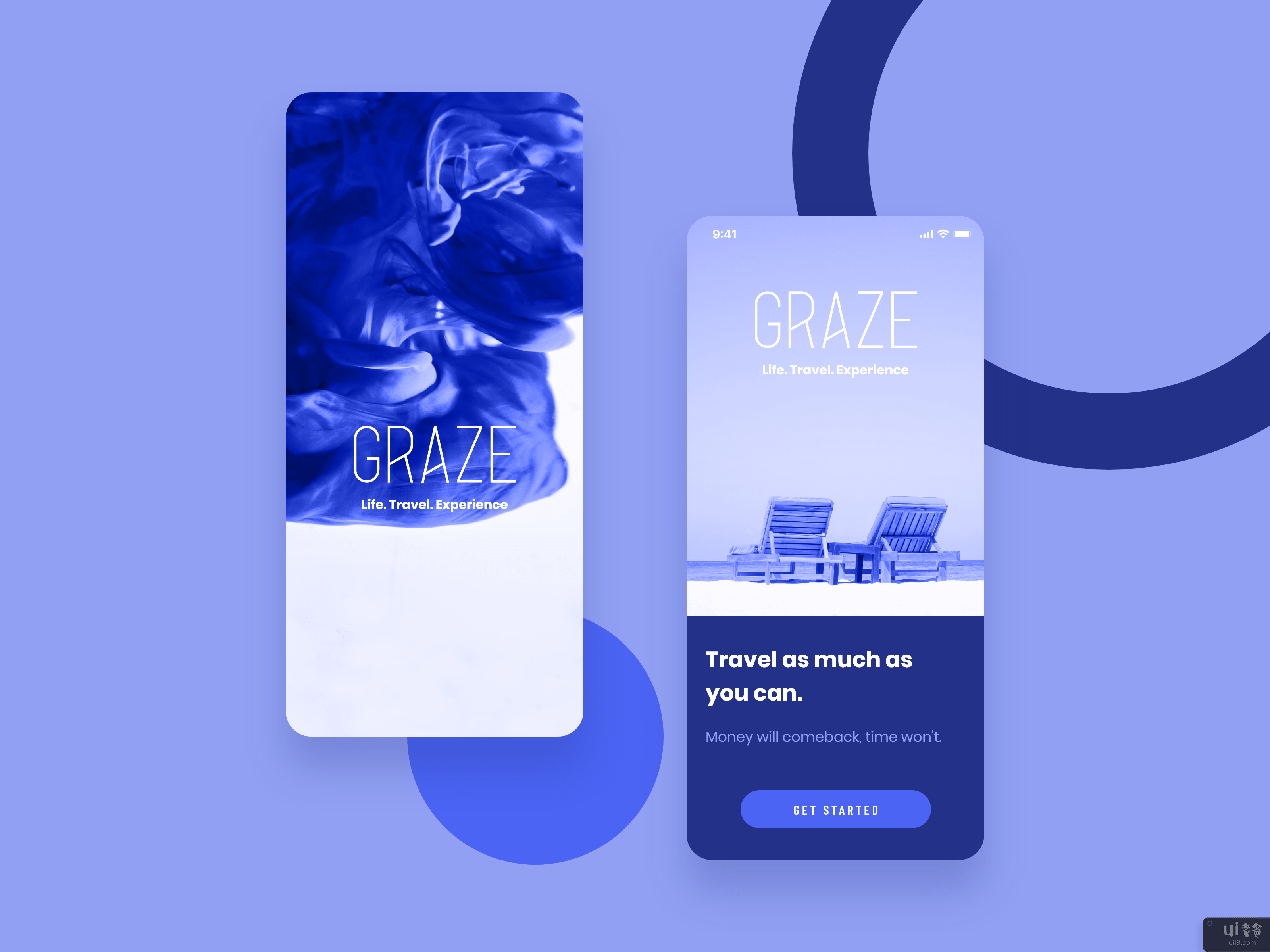 Graze Travel 应用程序 UI 套件(Graze Travel Application UI Kit)插图