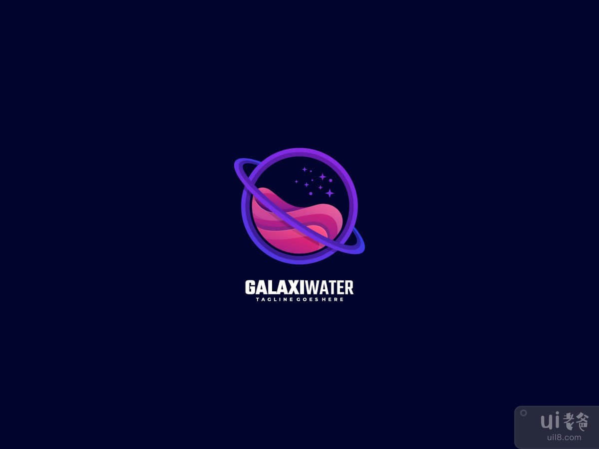 Galaxy water logo design