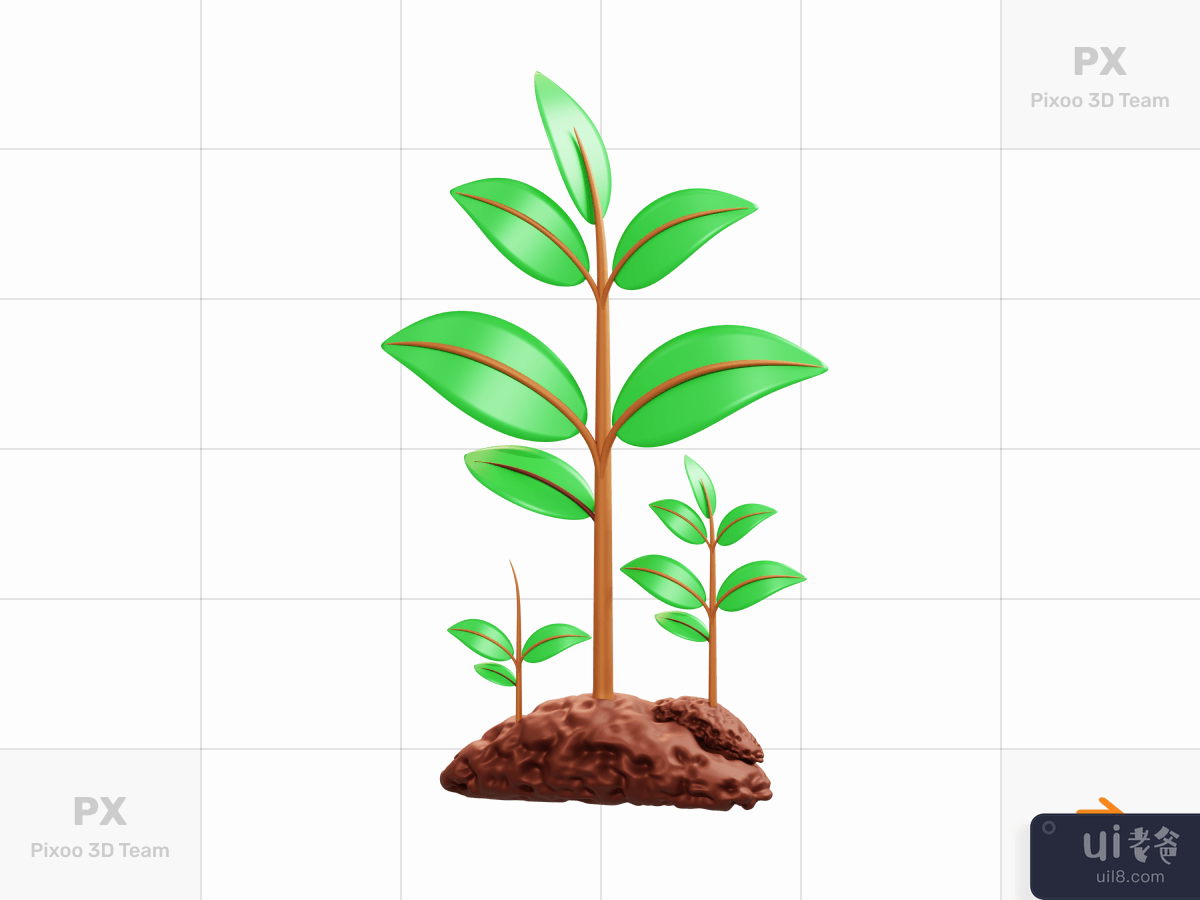 Tanduran - 3D Agriculture Illustration Pack _ Plant