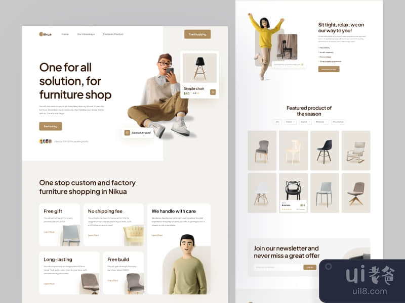 Nikua - Furniture Landing Page