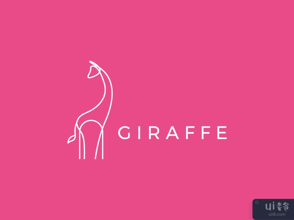 Giraffe Monoline Logo Template