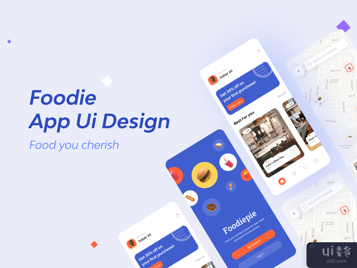 Food delivery app Ui kits