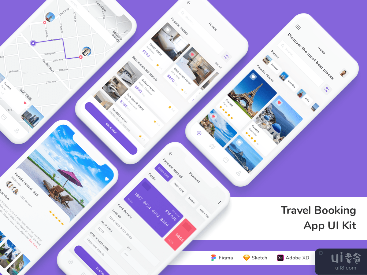 Travel Booking App UI Kit