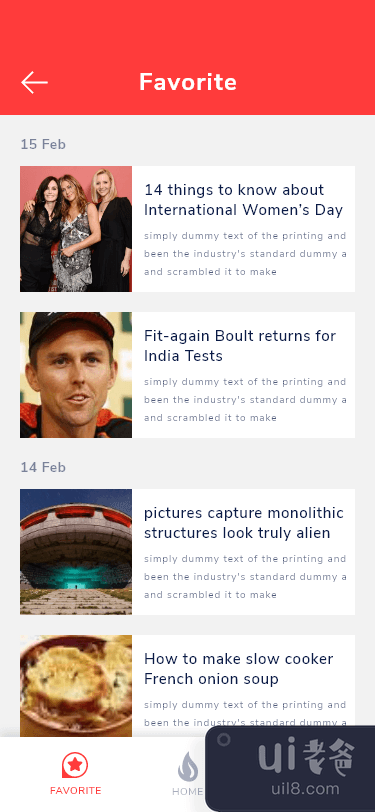 新闻阅读应用界面(News Reading App UI)插图