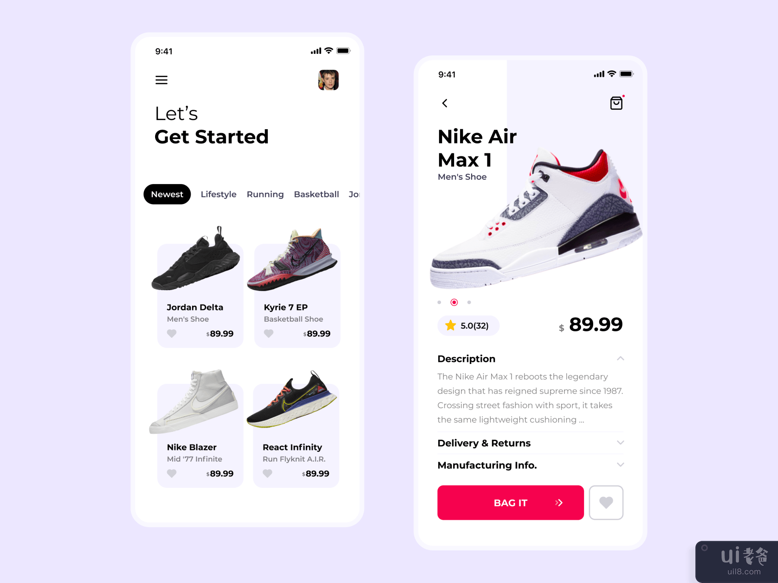 Shoes App UI Design