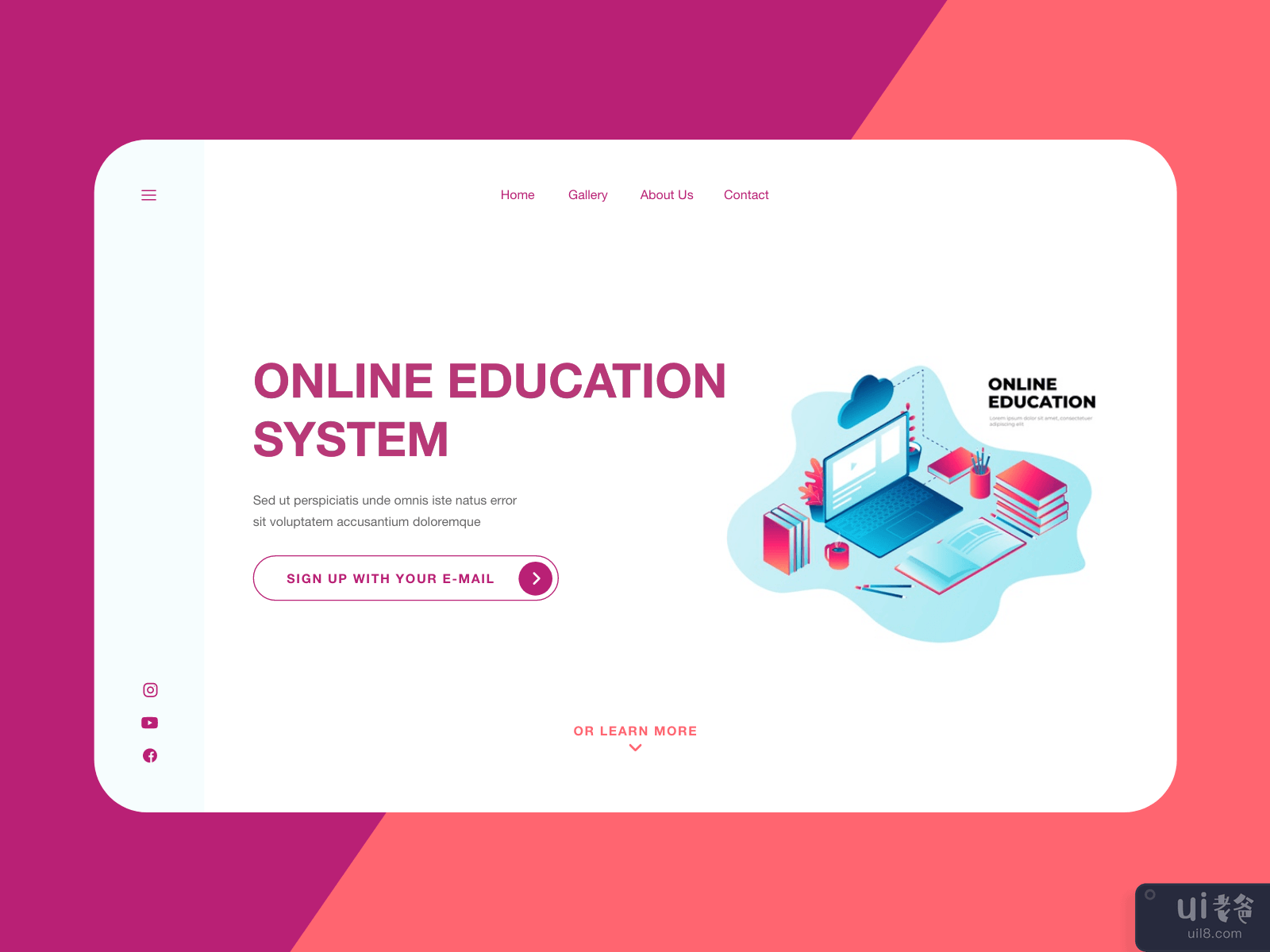 Website Header Online Education